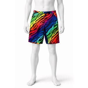 Royal & Awesome Golf Shorts Men’s Multi-Color Zebra Print Loud Bright Size 36